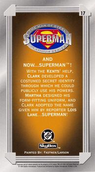 1994 SkyBox Superman: Man of Steel Platinum Series #17 And Now….Superman! Back