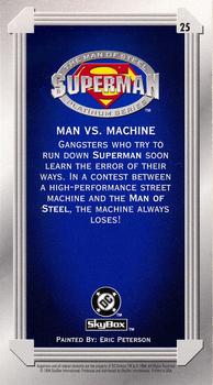 1994 SkyBox Superman: Man of Steel Platinum Series #25 Man vs Machine Back