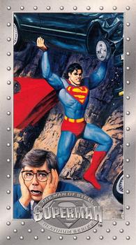 1994 SkyBox Superman: Man of Steel Platinum Series #25 Man vs Machine Front