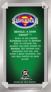 1994 SkyBox Superman: Man of Steel Platinum Series #32 Superman / Batman Back