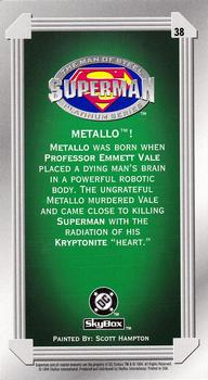 1994 SkyBox Superman: Man of Steel Platinum Series #38 Metallo / Superman Back