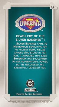 1994 SkyBox Superman: Man of Steel Platinum Series #45 Death-Cry of the Silver Banshee! Back
