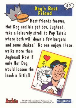 1992 SkyBox Archie #42 Dog's Best Friend Back