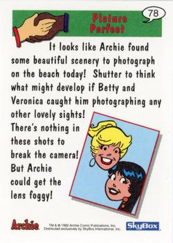 1992 SkyBox Archie #78 Picture Perfect Back