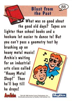 1992 SkyBox Archie #88 Blast from the Past Back