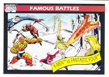 1990 Impel Marvel Universe #101 Fantastic Four vs. X-Men Front