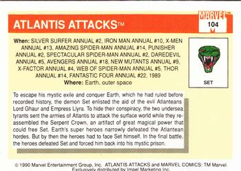 1990 Impel Marvel Universe #104 Atlantis Attacks Back