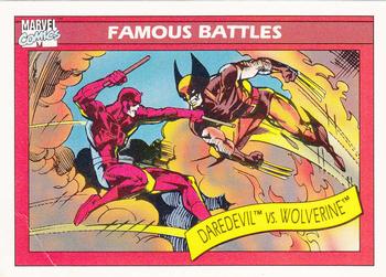 1990 Impel Marvel Universe #109 Daredevil vs. Wolverine Front