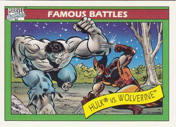 1990 Impel Marvel Universe #113 The Hulk vs. Wolverine Front