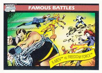 1990 Impel Marvel Universe #118 X-Men vs Freedom Force Front