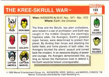 1990 Impel Marvel Universe #123 The Kree-Skrull War Back