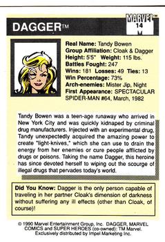 1990 Impel Marvel Universe #14 Dagger Back