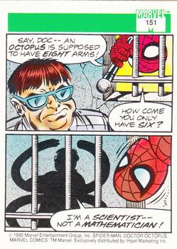 1990 Impel Marvel Universe #151 Spider-Man Presents: Doctor Octopus Back