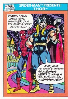 1990 Impel Marvel Universe #154 Spider-Man Presents: Thor Front