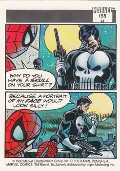 1990 Impel Marvel Universe #155 Spider-Man Presents: Punisher Back