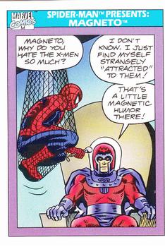 1990 Impel Marvel Universe #156 Spider-Man Presents: Magneto Front