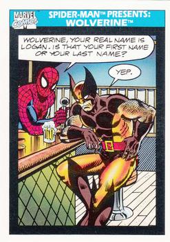 1990 Impel Marvel Universe #160 Spider-Man Presents: Wolverine Front