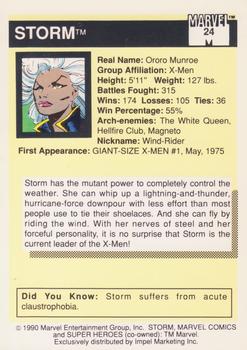 1990 Impel Marvel Universe #24 Storm Back