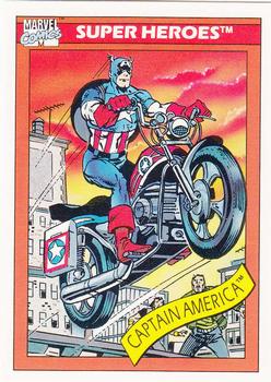 1990 Impel Marvel Universe #31 Captain America Front