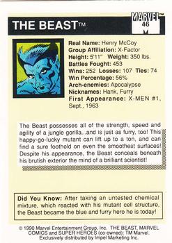 1990 Impel Marvel Universe #46 The Beast Back