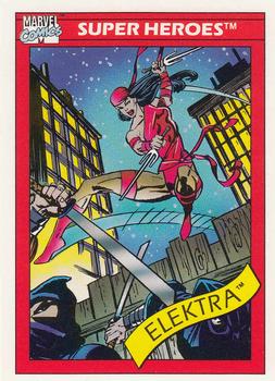 1990 Impel Marvel Universe #49 Elektra Front