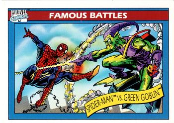 1990 Impel Marvel Universe #111 Spider-Man / Green Goblin Front