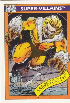 1990 Impel Marvel Universe #57 Sabretooth Front