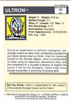 1990 Impel Marvel Universe #61 Ultron Back