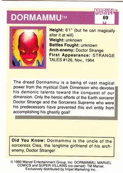 1990 Impel Marvel Universe #69 Dormammu Back