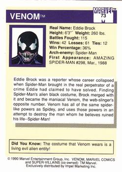 1990 Impel Marvel Universe #73 Venom Back