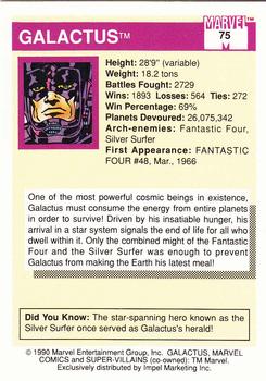 1990 Impel Marvel Universe #75 Galactus Back