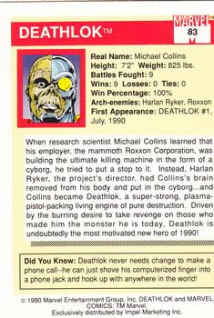 1990 Impel Marvel Universe #83 Deathlok Back