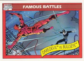 1990 Impel Marvel Universe #94 Daredevil vs. Bullseye Front