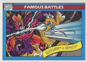 1990 Impel Marvel Universe - Promos #96 Silver Surfer vs. Mephisto Front