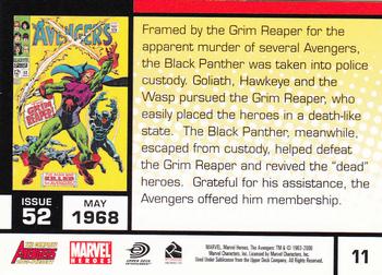 2006 Rittenhouse The Complete Avengers 1963-Present #11 Framed by the Grim Reaper for the apparent m Back