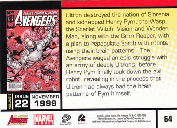 2006 Rittenhouse The Complete Avengers 1963-Present #64 Ultron destroyed the natikon of Slorenia and Back