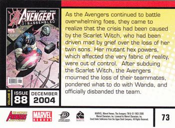 2006 Rittenhouse The Complete Avengers 1963-Present #73 As the Avengers continued to battle overwhel Back