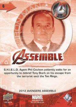 2012 Upper Deck Avengers Assemble #6 Iron Man Back