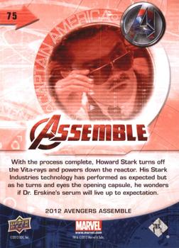 2012 Upper Deck Avengers Assemble #75 Captain America Back