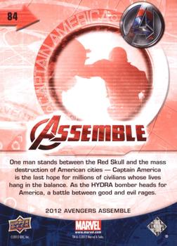 2012 Upper Deck Avengers Assemble #84 Captain America Back