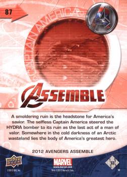2012 Upper Deck Avengers Assemble #87 Captain America Back