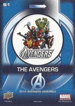 2012 Upper Deck Avengers Assemble - Stickers #S1 The Avengers  Back