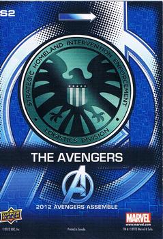 2012 Upper Deck Avengers Assemble - Stickers #S2 S.H.I.E.L.D. Logo Back
