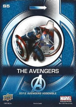 2012 Upper Deck Avengers Assemble - Stickers #S5 Captain America Back
