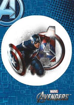2012 Upper Deck Avengers Assemble - Stickers #S5 Captain America Front