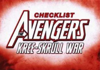 2011 Upper Deck The Avengers: Kree-Skrull War #NNO Checklist Front
