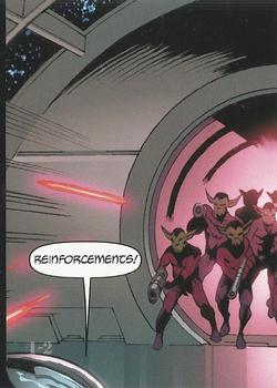 2011 Upper Deck The Avengers: Kree-Skrull War #1-02 IRON MAN. ARMORED AVENGER. Back