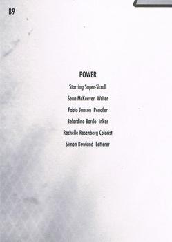 2011 Upper Deck The Avengers: Kree-Skrull War - Cover Cards Black and White #B9 Power Back
