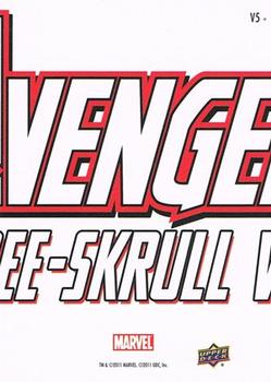 2011 Upper Deck The Avengers: Kree-Skrull War - Cover Cards Art #V5 NA Back