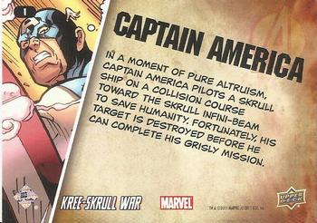 2011 Upper Deck The Avengers: Kree-Skrull War - Characters #1 Captain America Back